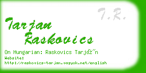 tarjan raskovics business card
